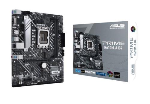 ASUS PRIME H610M-A D4 DDR4 3200MHZ 1XVGA 1XHDMI 1XDP 2XM.2 USB 3.2 MATX 1700P (13. VE 12.NESİL İŞLEMCİ UYUMLU)