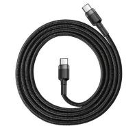 BASEUS CAFULE SIYAH 3A TYPE-C TO TYPE-C 1 METRE ŞARJ KABLOSU CATKLF-GG1