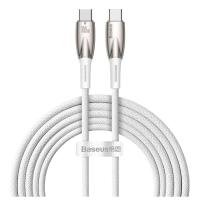 BASEUS GLIMMER SERIES BEYAZ 100W 200 CM PD TYPE-C TO TYPE-C ŞARJ KABLOSU CADH000802