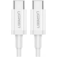 UGREEN USB-C 60W 3A QC PD HIZLI ŞARJ KABLOSU 1 MT BEYAZ 60520