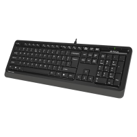 A4 TECH FK10 Q Türkçe Multimedya Gri/Siyah USB Kablolu Klavye