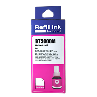 Brother Uyumlu Refill Ink BT5000M Magenta (Macenta) Dolum Muadil Mürekkebi