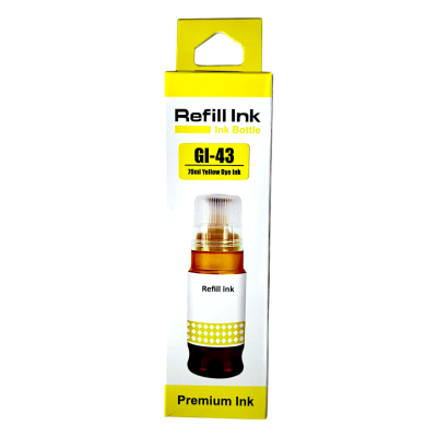 Canon Uyumlu Refill Ink GI-43 Yellow (Sarı) Dolum Muadil Mürekkebi