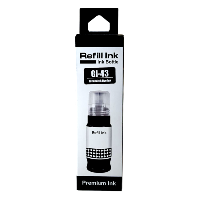 Canon Uyumlu Refill Ink GI-43 Black (Siyah) Dolum Muadil Mürekkebi