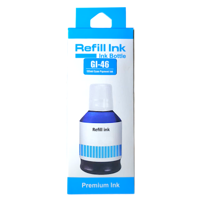 Canon Uyumlu Refill Ink GI-46C Cyan (Mavi) Pigment Dolum Muadil Mürekkebi