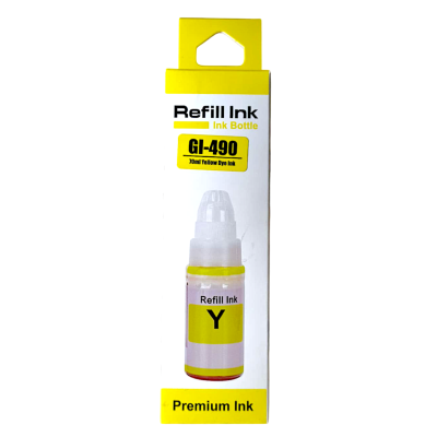 Canon Uyumlu Refill Ink GI-490Y Yellow (Sarı) Dolum Muadil Mürekkebi