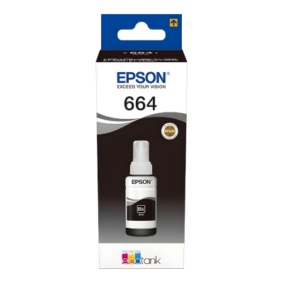 Epson EcoTank 664 C13T66414A Siyah (Black) Orijinal Mürekkep