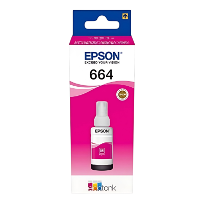 Epson EcoTank 664 C13T66434A Kırmızı (Magenta) Orijinal Mürekkep