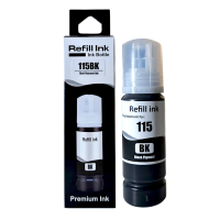 Epson Uyumlu Refill Ink 115BK Black (Siyah) Pigment Dolum Muadil Mürekkebi