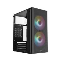FRISBY FC-8970G 300W 2X RAINBOW FAN MINI TOWER GAMİNG SİYAH KASA