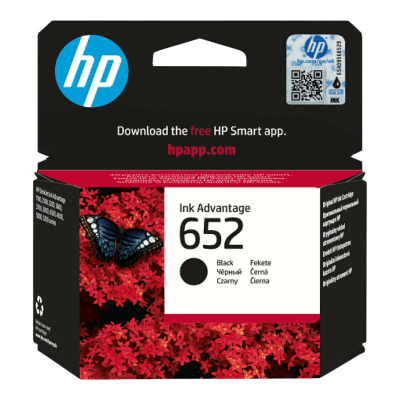 HP 652 BK F6V25AE Siyah (Black) Orijinal Kartuş