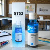 HP Uyumlu Original Ink GT52 Cyan (Mavi) Dolum Muadil Mürekkebi