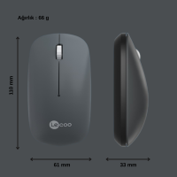 Lecoo WS214 Kablosuz Mouse (Siyah)