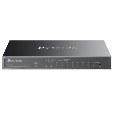 TP-LINK OMADA ES210GMP 10 PORT GIGABIT + 8-PORT POE+ YÖNETİLEBİLİR 123W POE METAL KASA SWITCH