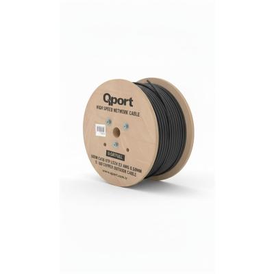 QPORT Q-CATFULL 500 M LSZH CAT6 OUTDOOR 23AWG 0.58MM %100 BAKIR SİYAH KABLO